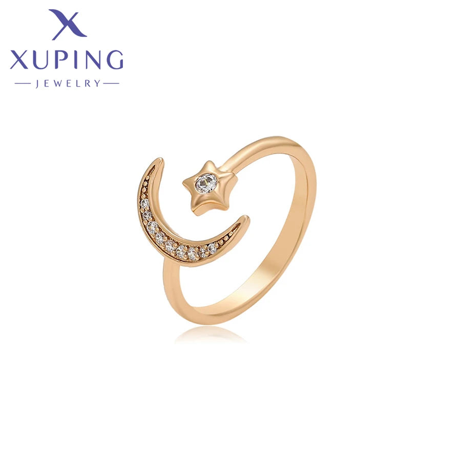 X000000611 xuping Fashion Ring 18K Gold Color Engagement Anniversary Trendy Special Charming Exquisite Daily Ring
