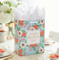 Extra Large Recyclable White Cardboard Mother's Day Gift Bag for Mom & Grandma-Customizable Tissue Paper Shopping Bag