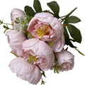 Home Decorative 9 Forks Silk Peonies Artificial Flowers Peony Bouquet With Cheap Price