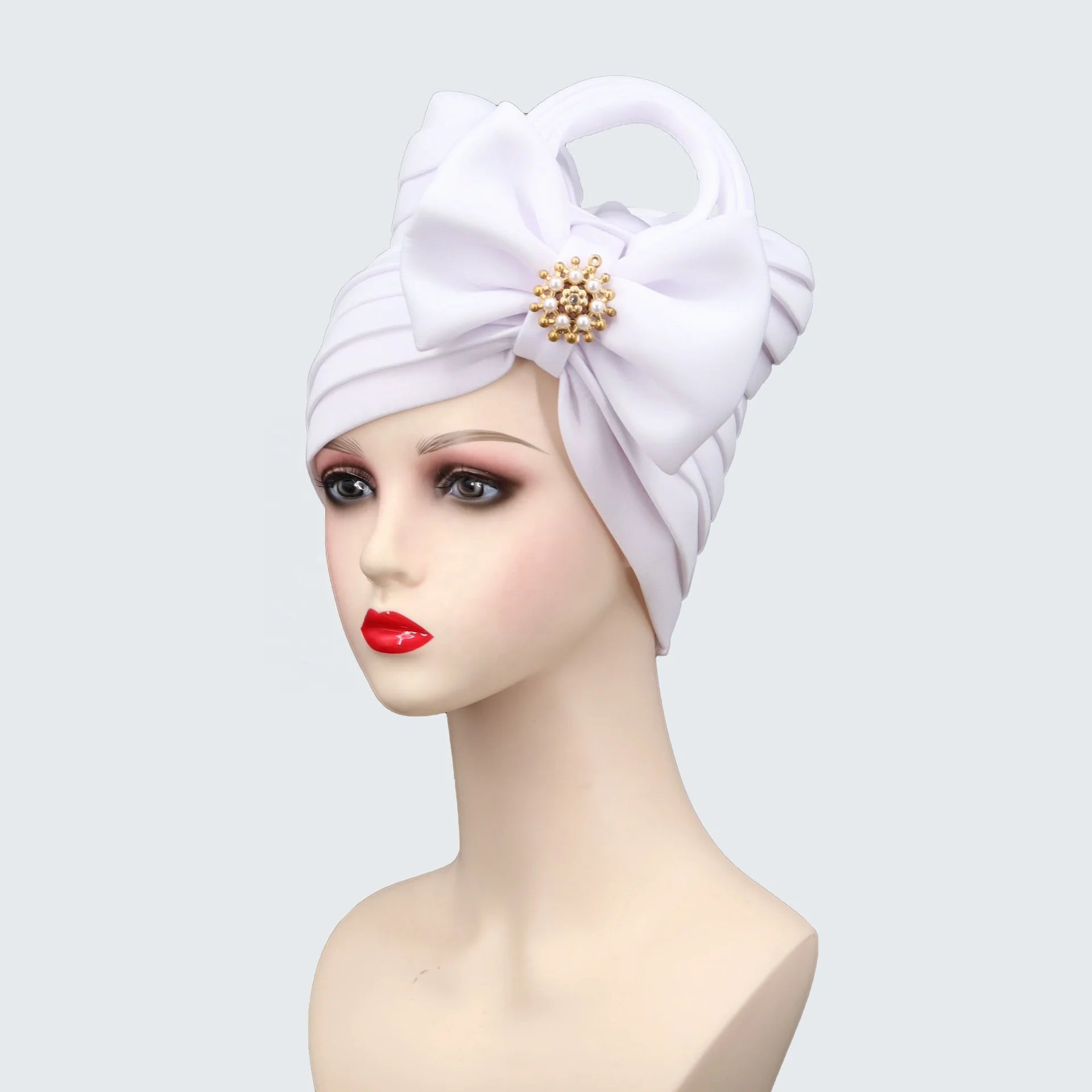 Zifeng OEM Turbante Arabe New African Women's Turbans Bow Diamond Muslim Hats