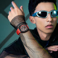 New Silicone Strap Luxury Stainless Steel Hallow Out Skeleton Mechanical Watches Luminous Automatic Watches
