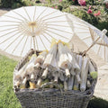 Wholesale Bridal Wedding Parasol White Oil Paper Umbrella Chinese Folk Craft Umbrella Wedding Parasol Outdoor for Guests