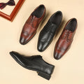 Luxury British Style Men's Dress Shoes Genuine Leather Oxford for Men Dropshipping Wedding Shoes for Autumn Season
