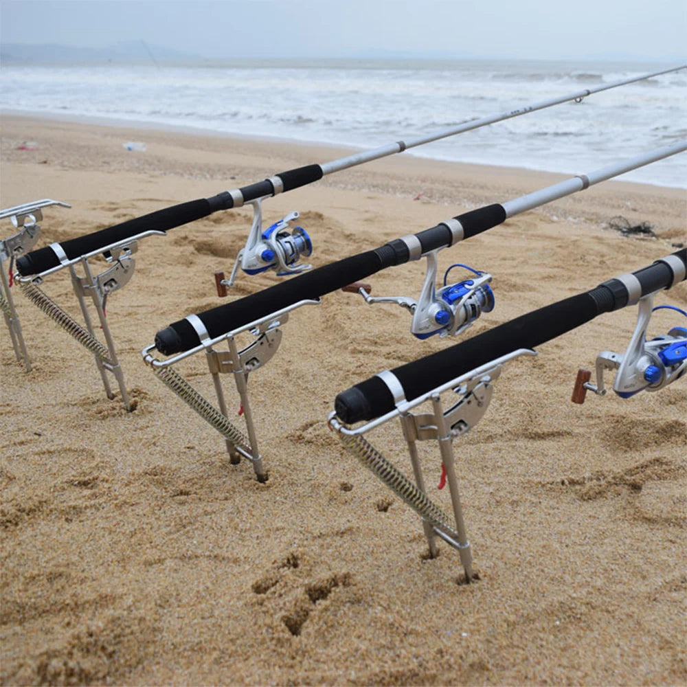 Newbility Powerful Fishing Rod Holder Bracket Spring Automatic Stainless Steel Adjustable Sensitivity Folding