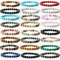 Custom 8mm 8mm Round Beads Stretch Bracelet Natural Stone Bracelet for Women