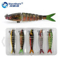 Topline Tackle 8 Segment Multi Jointed Swimbait Fishing Topwater Lures Slow Sinking Hard Bass Baits Saltwater Fishing Lures Kit