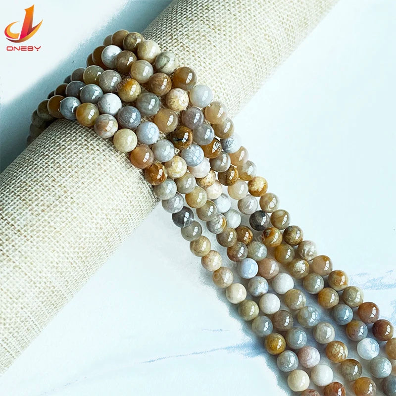 6mm 8mm 10mm Coral Stone Round Precious Making Jewelry Maker Bulk True Natural Stone and Crystal Craft Loose Bead