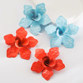 KAIMEI 2025 New Arrival Fashion Jewelry Geometric New Alloy Baking Paint Vacation Floral Earrings for Women Big Flower Earrings