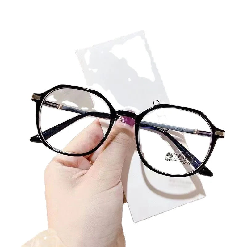 ZY2053 New 2023 Fashion Glasses Men and Women Anti Blue Light Irregular Shape Frame Lock Blue Light Glasses