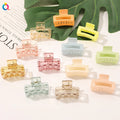 Macaron Small Clear Transparent Plastic Hair Claw Clip Hair Clamp Claw