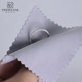 Custom logo 925 Sterling Silver Jewelry Polishing Cloth Platinum Gold Microfiber Cleaning Cloth With Paper Envelope Packed