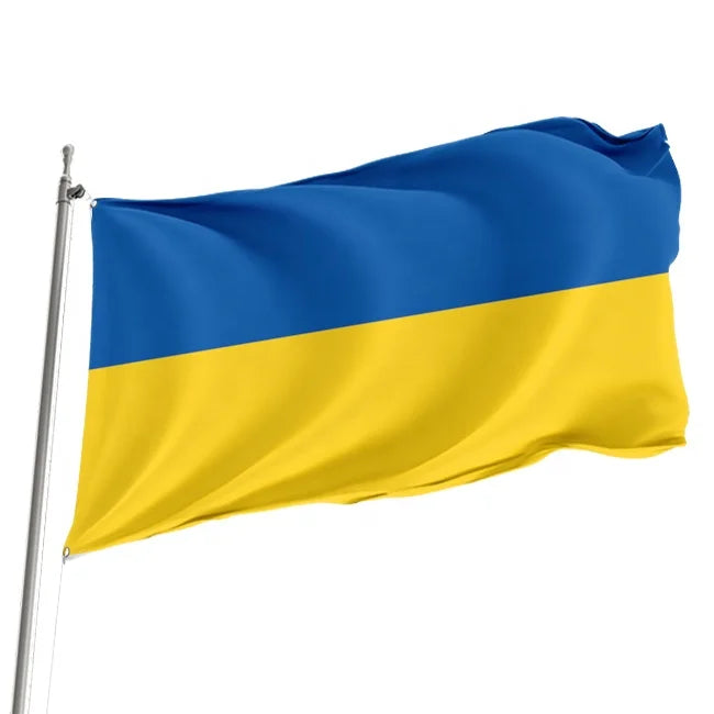 Custom Size 3*5ft Double Sided Polyester Flag Digital Printing Wholesale for Outdoor Display Ukraine Flag