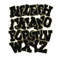 Wholesale Black Patch with Glitter Towel Iron on Chenille Letter Embroidered Patches