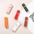 Handcrafted 5ml & 10ml Leather Case Perfume Bottle Mini Glass Refillable with Pump Sprayer Seal