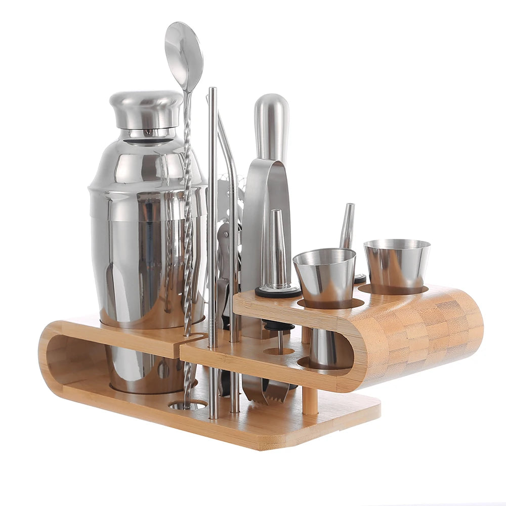 Factory Custom Professional Stainless Steel Bartender Tool Kit Latest Barware Drink Mixing Shaker