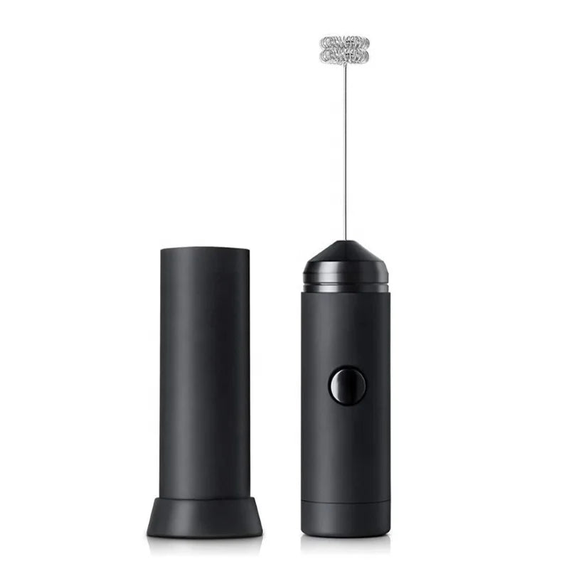 Durable Drink Mixer Handheld Electric Foam Maker Milk Frother With Stainless Steel Stand