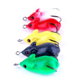 Wholesale FO012 5cm 8.5g Artificial Soft Plastic Baits Top Water Mouse Shape Frog Fishing Lures