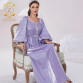 Zaynab Muslim Prayer Dress Abaya Occasion New Butterfly Bubble Sleeve Glitter Quicksand Wedding Muslim Dress Abaya