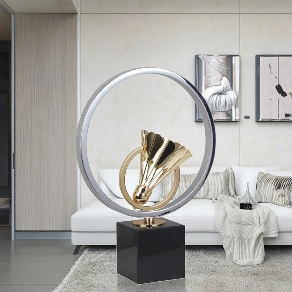 Modern Simple Living Room Bookcase Creative Decoration Art Metal Badminton Personality Desktop Guangdong
