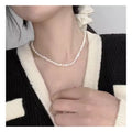 Baroque Natural Freshwater Pearl Necklace for Women Vintage and Simple Style Evening Banquets