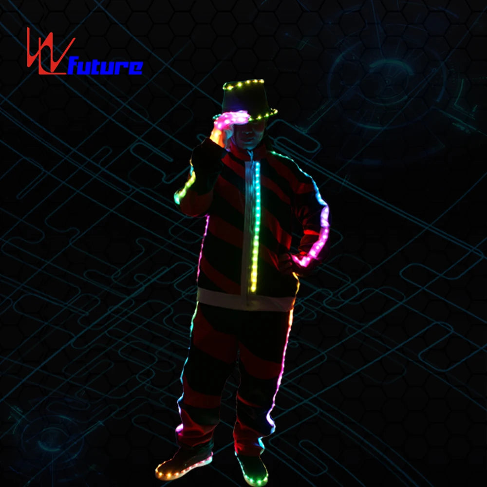 WL-017 433 Wireless Control LED Hip Pop Suits LED Jacket  Michael Jackson Dance Costumes Performance Wear Luminous Clothing