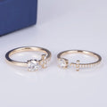 Fashion Jewelry MSR-567 Engagement Wedding Ring 14K Gold Main Stone 0.5ct D VS1 Round Lab Grown Diamond Ring