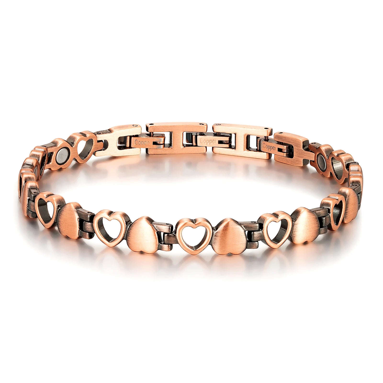 New Fashion Couple Heart Jewelry Therapy Bracelet Stainless Steel Bio Magnetic  Energy Bracelet Unique Gift for Men