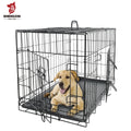 Factory Wholesale Multisize Black Outdoor Folded Wire Dog Cage for Large Dog