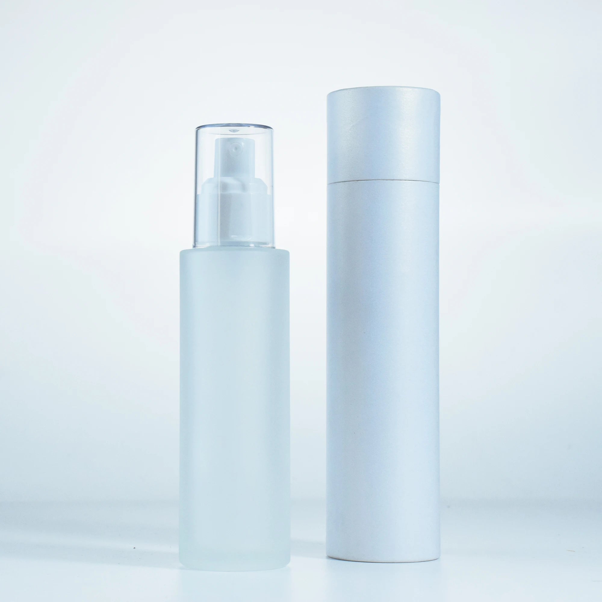 Factory Supply Lotion Emulsion Pump Tall Frosted Glass 10ml 30ml Skin Care Bottle