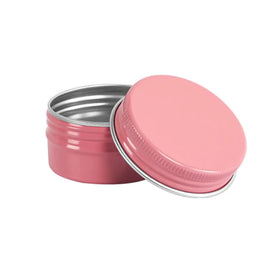 Cosmetic Skincare Cream Packaging Round Solid Perfume Compact Tin Container 50ml 100ml Pink Aluminum Metal Cream Jar