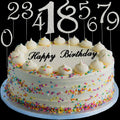 Luxury Shining Diamond Number Cake Topper for Birthday Anniversary Cake Decorations Sparkle Digit Figure Dessert Decor
