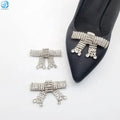 Personalized Crystal Rhinestone Bowknot Removable Metal Alloy Shoe Clips for Ladies High Heels Sandals Sneaker Decorative Charms