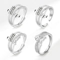 Jewelry Four-leaf Clover Spinning Beads Ring Rotating Spinner Adjustable Rotate Women Fidget Anxiety Rings
