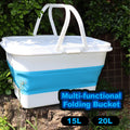 13L 15L 20L Convenient Foldable Hard Bottom Live Fish Bucket Outdoor Fishing Equipment Wholesale Fishing Gear Box