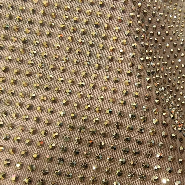 Resin Cristais Strass Full Diamond Stones Fabric Strass Fabric Embroidered for Clothing Parts Dress Garment