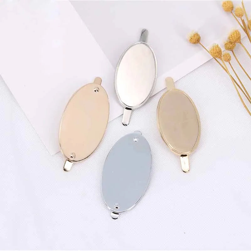 BC016 Custom 3d Plate Engraved Shoes Bag Design Letters Metal Name Tags Handbag Label Brand Metal Logo for Purses