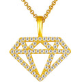 Drop Shipping Iced Out Sterling Silver Moissanite Diamond Silhouette Charm Pendant Luxury Gold Plated Pendant With Chain MegaBDM