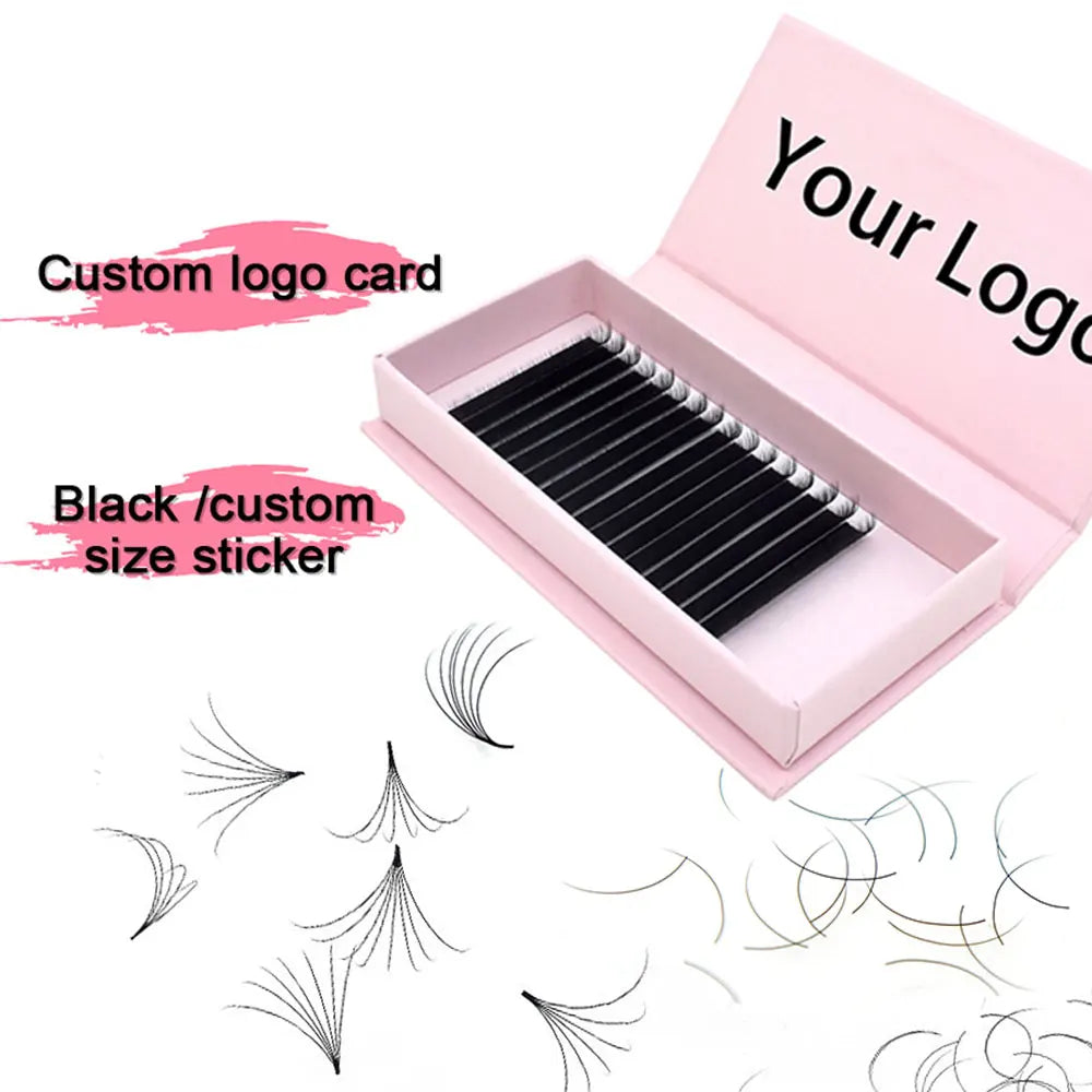 Premium Eyelash Extensions Matte Black Eyelash Extension Russian Volume Cashmere Lash Tray Custom Lash Supplies