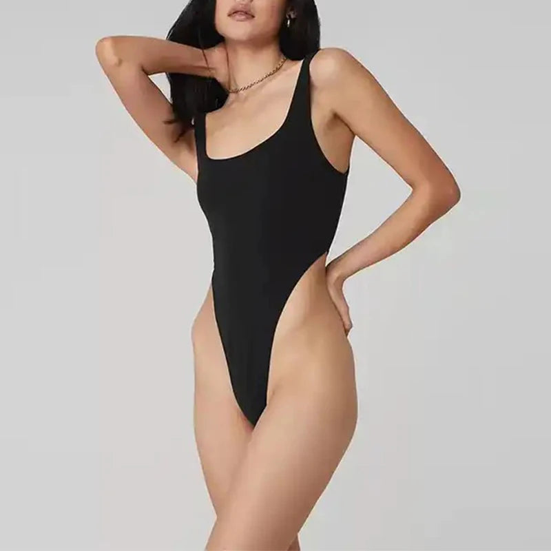 2025 Custom Fashionable Black Bodysuits for Women Ladies One Piece Gym Women Bodysuits Jumpsuits