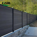 Aluminum Post Design Wood Plastic Composite Wpc Privacy Fence Garden Fence Ideas for Backyard and Garden