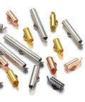 Single Groove Metal Necklace Adjuster Gold Silver Diy Stainless Steel Slide Chain Bead Tube Clasps for Jewelry Making