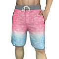 Man Beach Shorts Quick Dry Polyester Waterproof Swimming Trunks With Pocket Printed Surf Board Shorts