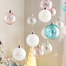 Wholesale Decorative Transparent Balls Shiny Pearl Christmas Easter Festival Decor Balls