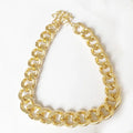Alloy Geometric Pet Necklace Dog Collar Ornament Gold Plated Cross Chain Gift Accessories
