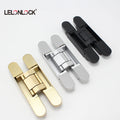 Perfect Electroplating Silver Black Gold Zinc Alloy Concealed Hinge Folding Wood Door 3D Adjustable Hidden Hinge