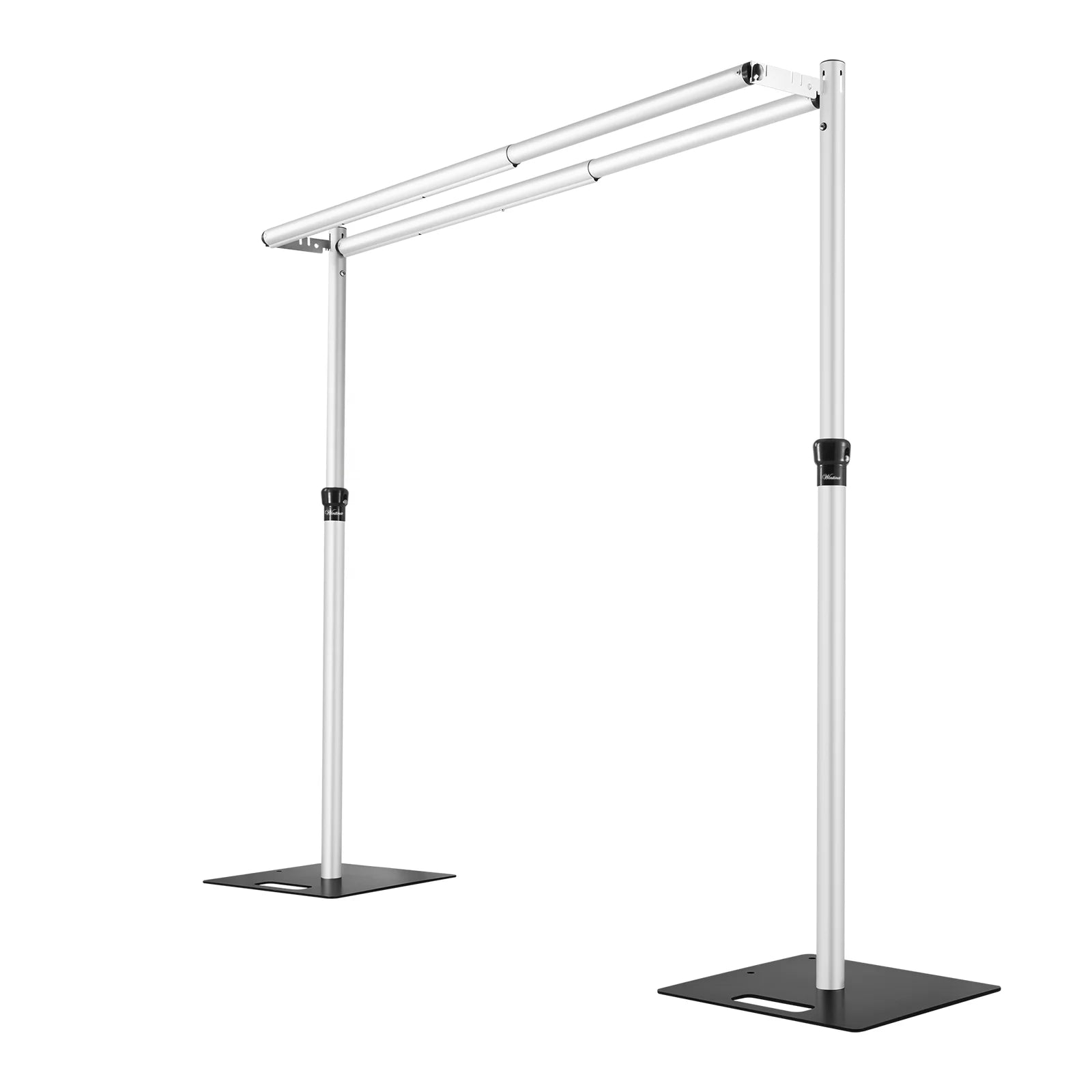 Wintina 10X10FT Adjustable Double Crossbar Heavy Duty Backdrop Stand Aluminium Wedding Arch for Wedding DecorationEvent