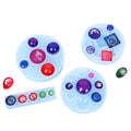 4 Types Round  Half  Gemstone Shape Resin Mold  Silicone Epoxy Casting Molds for  Necklace Pendant Jewelry Cake Decoration Molds
