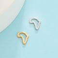 African American Texas Map Shape Hollow Real Gold Plated Charm Stainless Steel Pendant Jewelry DIY Accessories
