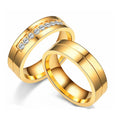 Wholesale Fashion Stainless Steel Zircon Lovers Wedding Couple Finger Ring Jewelry Rings Set China Manufacturer Supplier