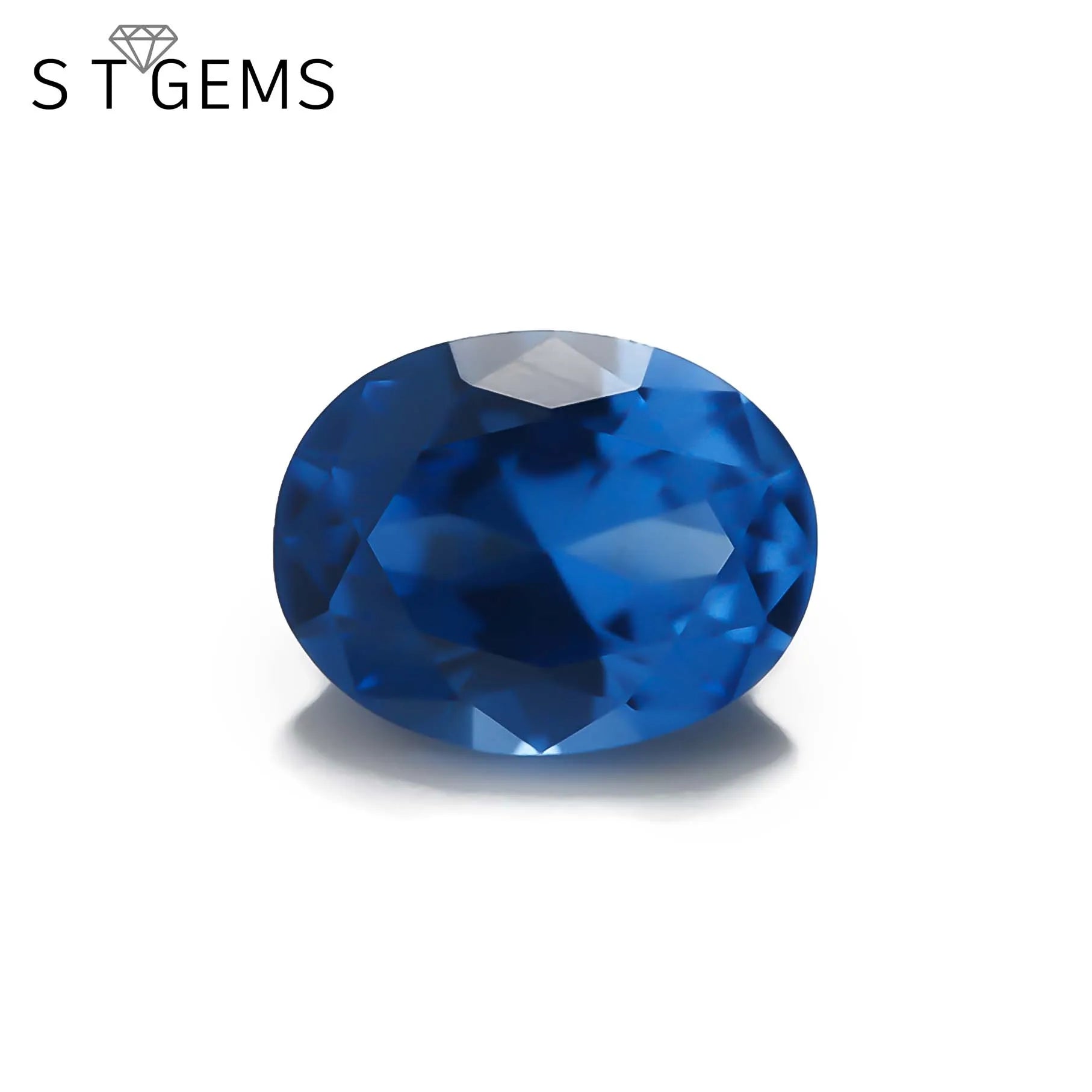 Wholesale Loose Gemstone Oval Cut 109# Synthetic Sapphire Spinel Faceted Stones